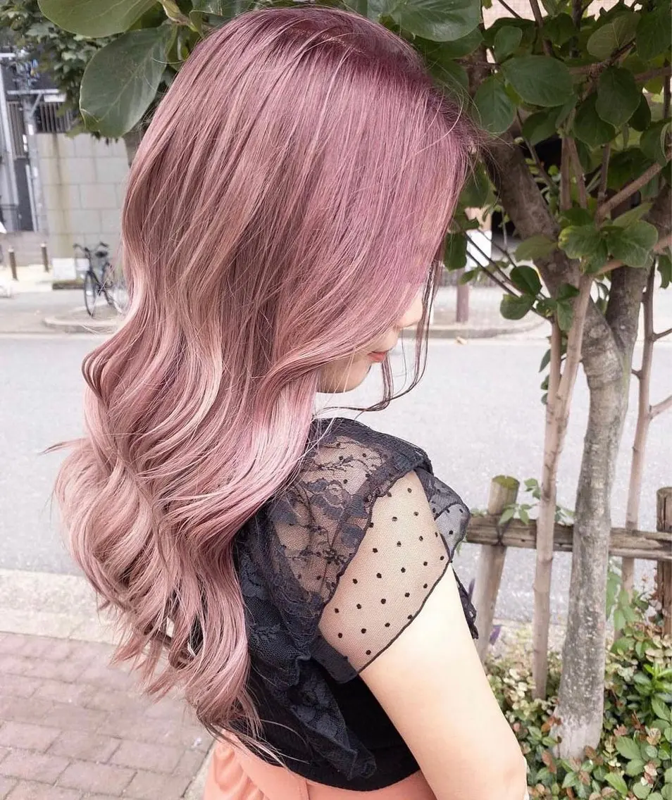 ロング カラー ブリーチ ハイトーンカラー ピンクカラー DAIKI ハイトーンカラーのヘアスタイル