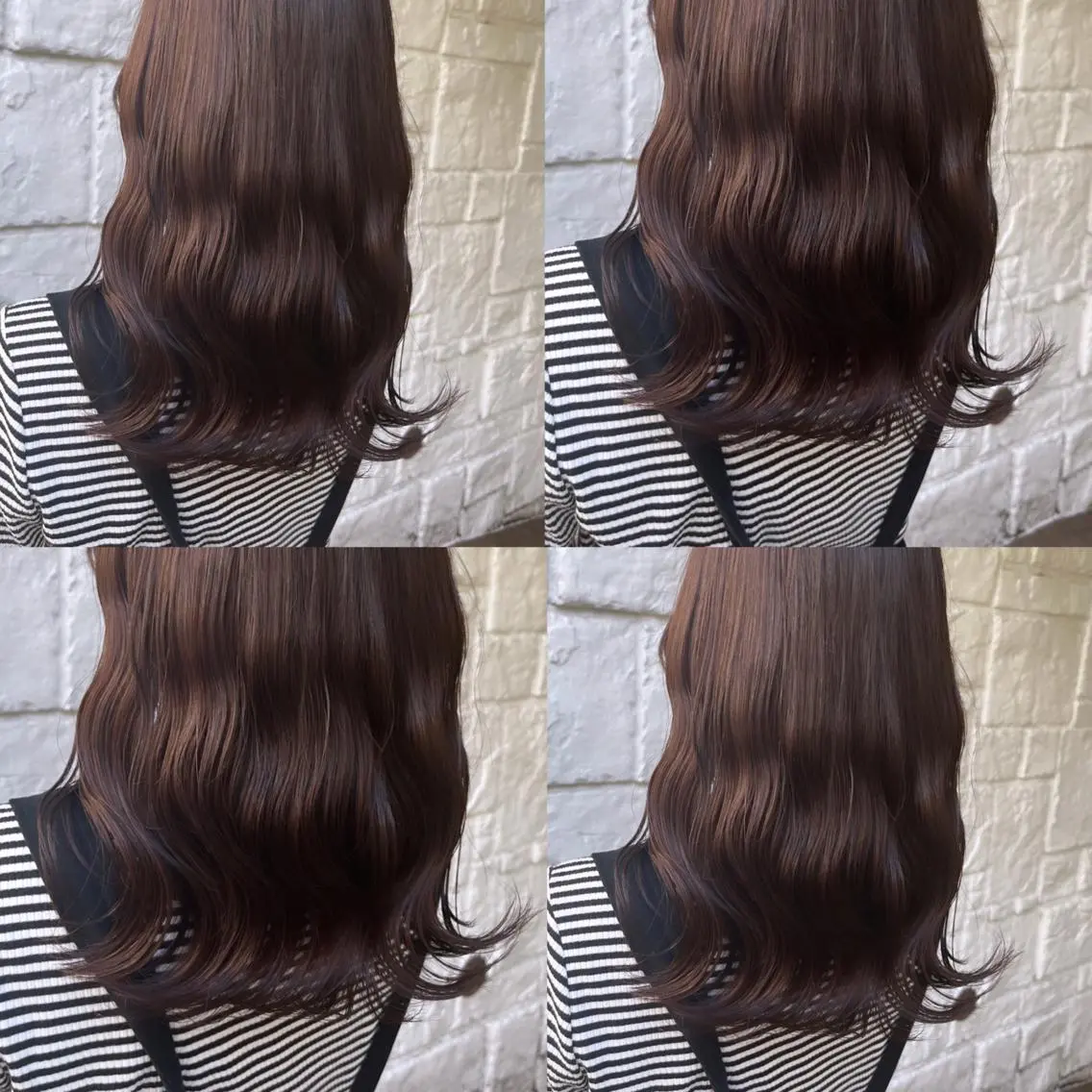 セミロング カラー ブラウンカラー ラベンダーカラー ラベンダーブラウン ヘアカラー トリートメント ヘッドスパ ヘアセット カジュアルを女っぽく 𝗮𝘆𝗮𝗰𝗼のヘアスタイル