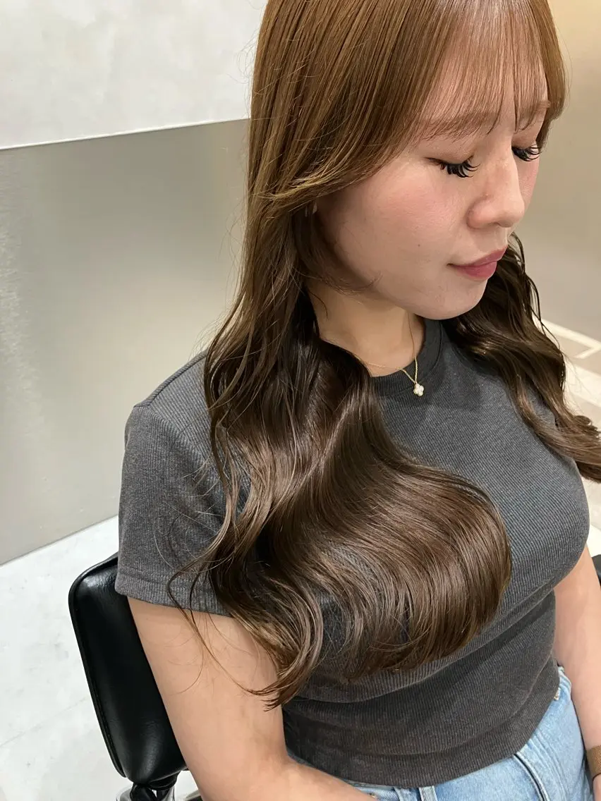 カラー カット ヘアカラー トリートメント 💖ブリーチなし透明 感💖ASAHIのヘアスタイル