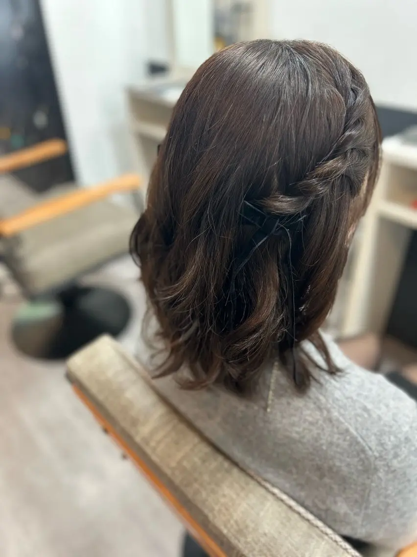 ミディアム ヘアセット 艶髪カラー┊︎ レイヤーボブ🍀きりのヘアスタイル