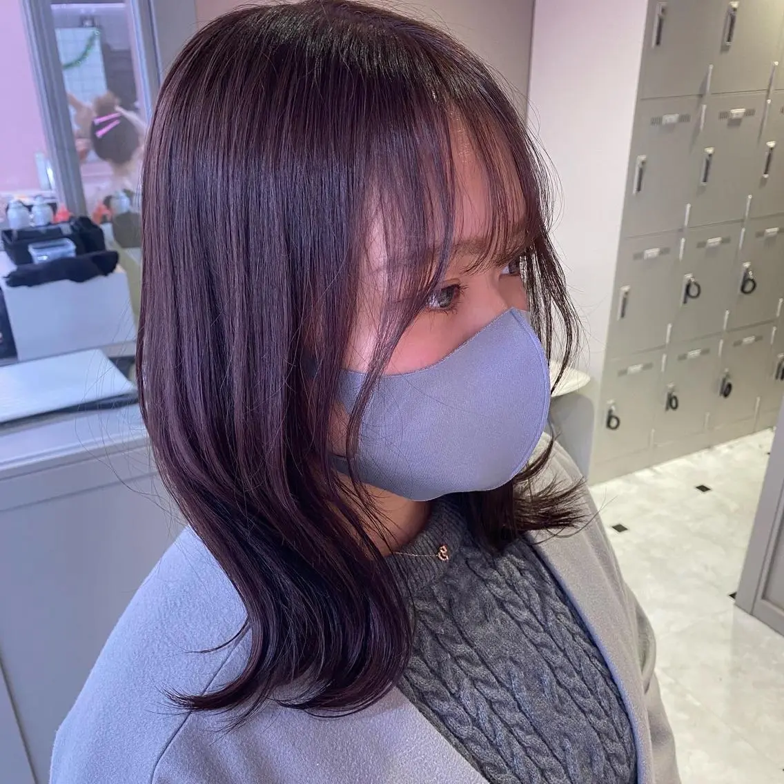 セミロング カラー ヘアアレンジ レイヤーダブルカラー KYONのヘアスタイル