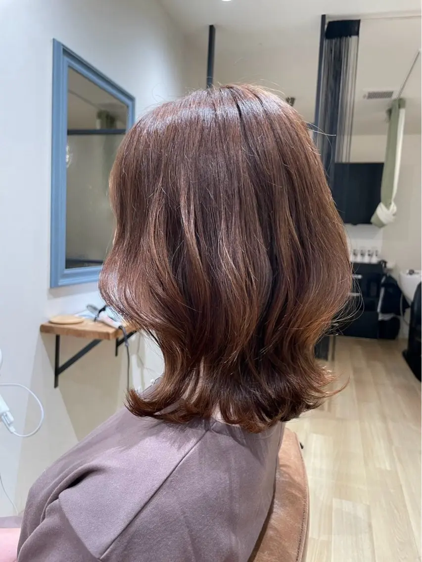 カラー ヘアカラー トリートメント ユキ 東大阪カラーモデルのヘアスタイル