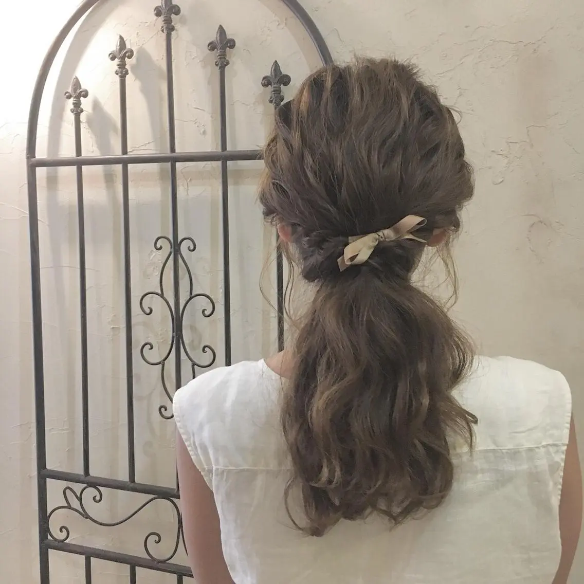 セミロング ヘアアレンジ LoRE hair 四条河原町　西尾友里のヘアスタイル