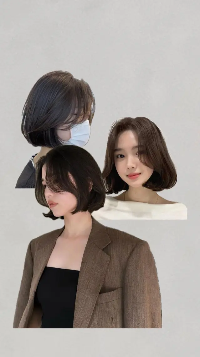 韓国風ボブカットの写真