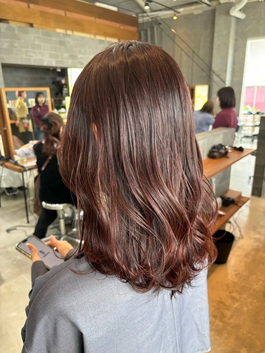 ミディアム カラー パーマ ヘアアレンジ 押切 響　のヘアスタイル