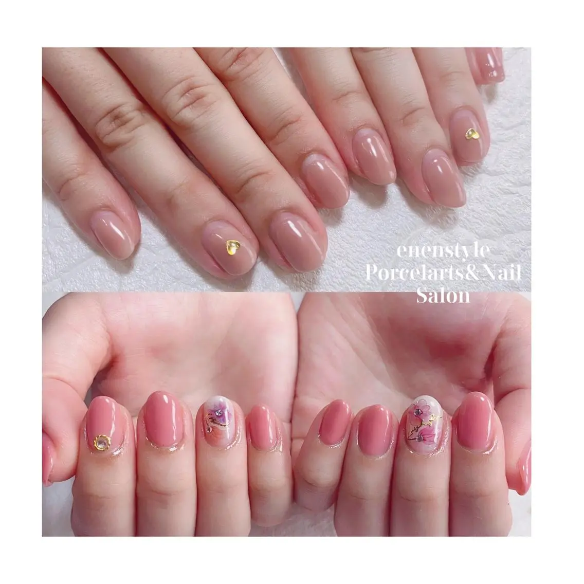 ミディアム ネイル ジェルネイル ニュアンスネイル オフィスネイル ワンカラーネイル パラジェル ハンドネイル 🐾enen style 🐾のネイルデザイン