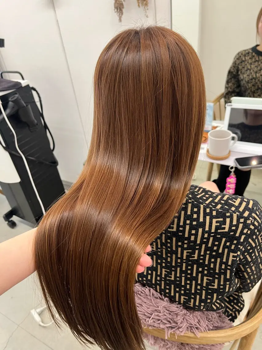ロング カラー ヘアカラー トリートメント 🌼花屋併設🌼 木下奈々望のヘアスタイル