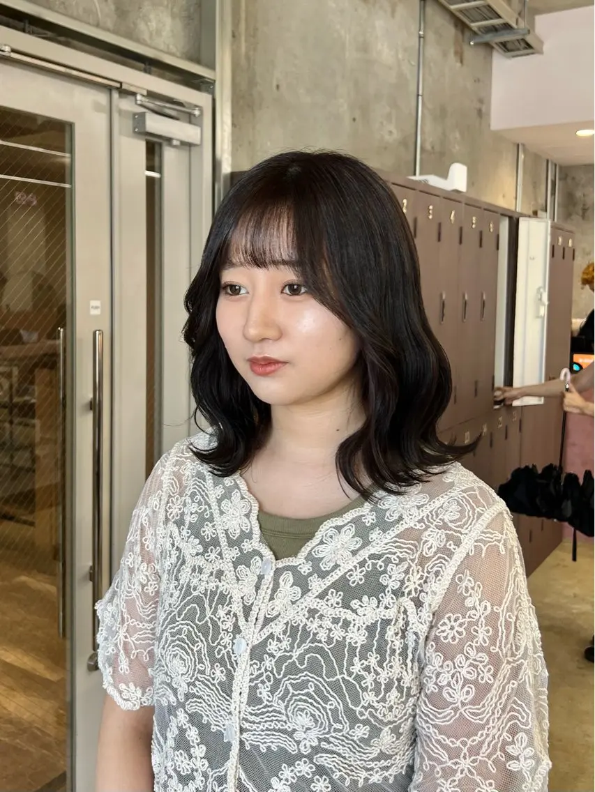 前髪カットの写真