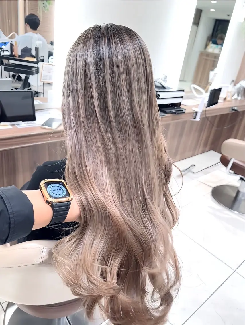 ロング カラー ヘアカラー トリートメント 大宮/バレイヤージュ 髪質改善/澤田隆誠のヘアスタイル