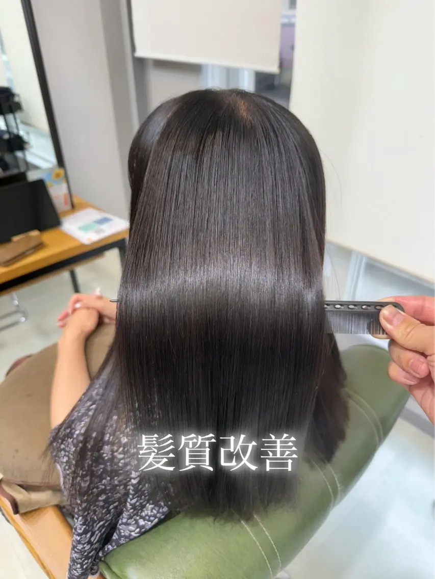 セミロング 縮毛矯正 縮毛矯正 川村 涼介のヘアスタイル