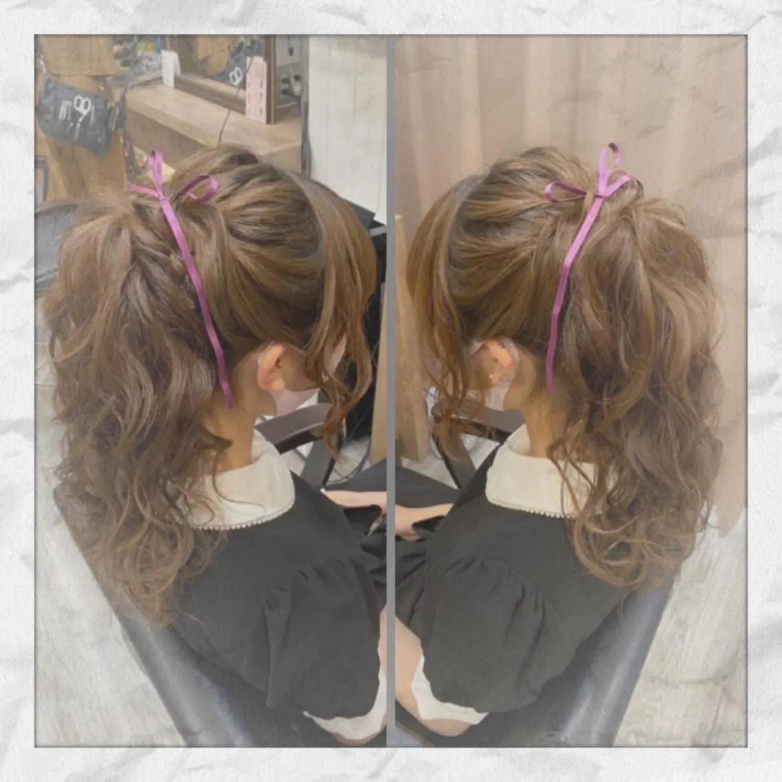 ロング ヘアアレンジ ポニーテール ヘアセット ヘアセット/着付け 𓇼 まつもと𓇼のその他イメージ