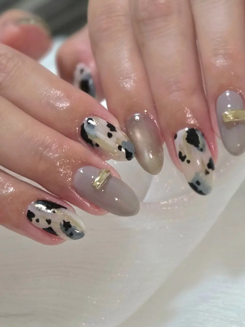 ネイル べっ甲ネイル ハンドネイル Lady Nail Kiyokaのネイルデザイン