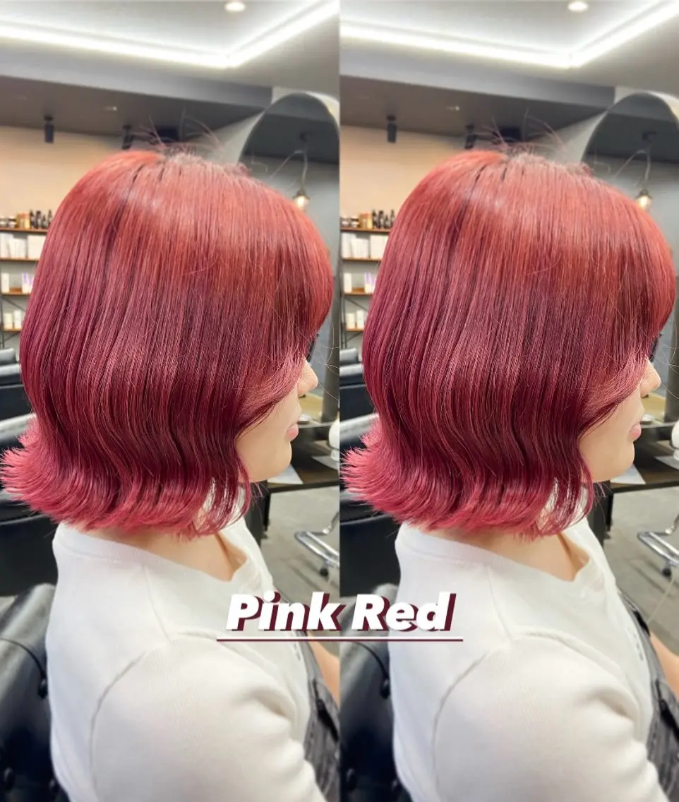 ショート カラー ヘアカラー 韓国風・透明感カラー 💫ami💫のヘアスタイル