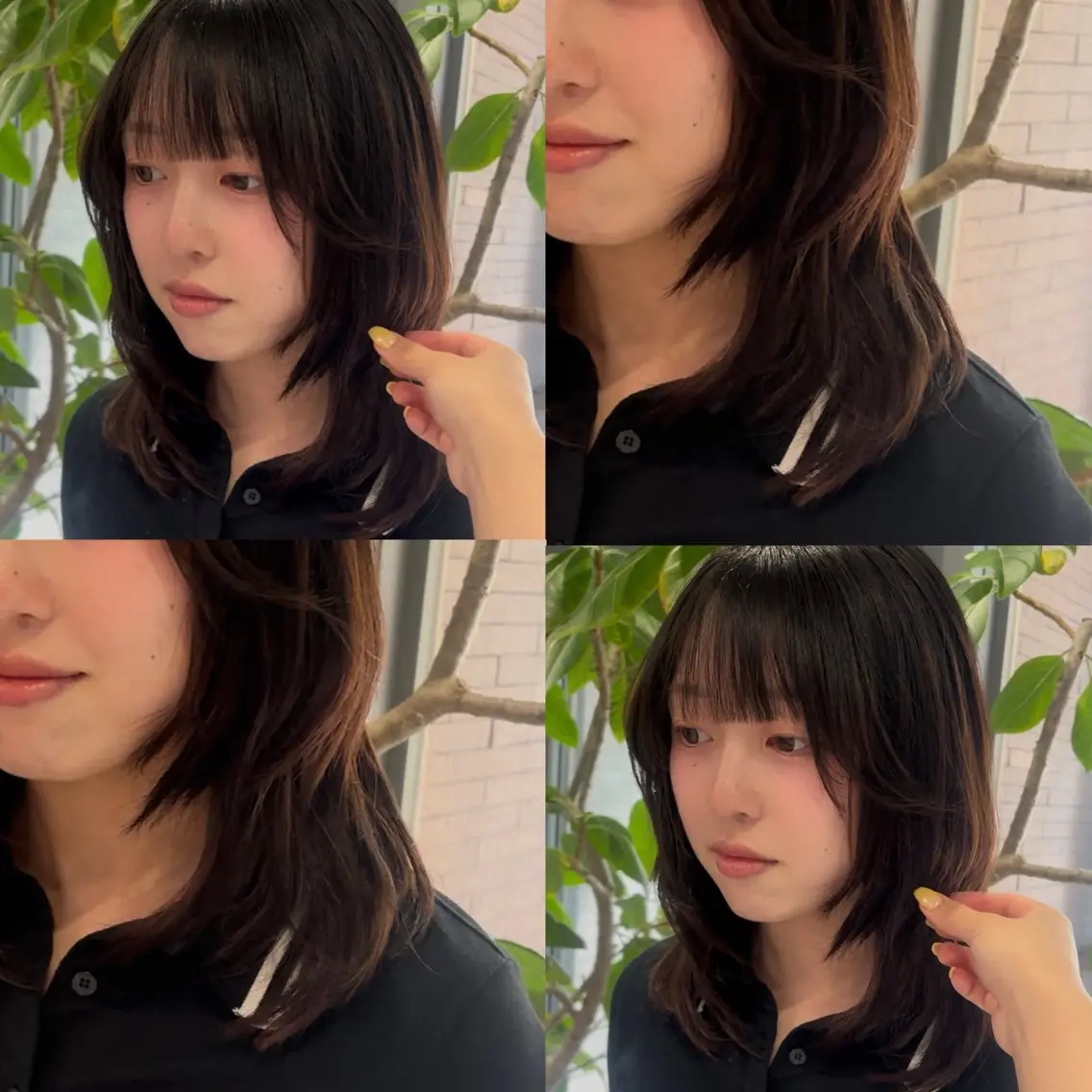 ミディアム カット 🐈‍⬛JUMI /透明感カラー/🩶のヘアスタイル