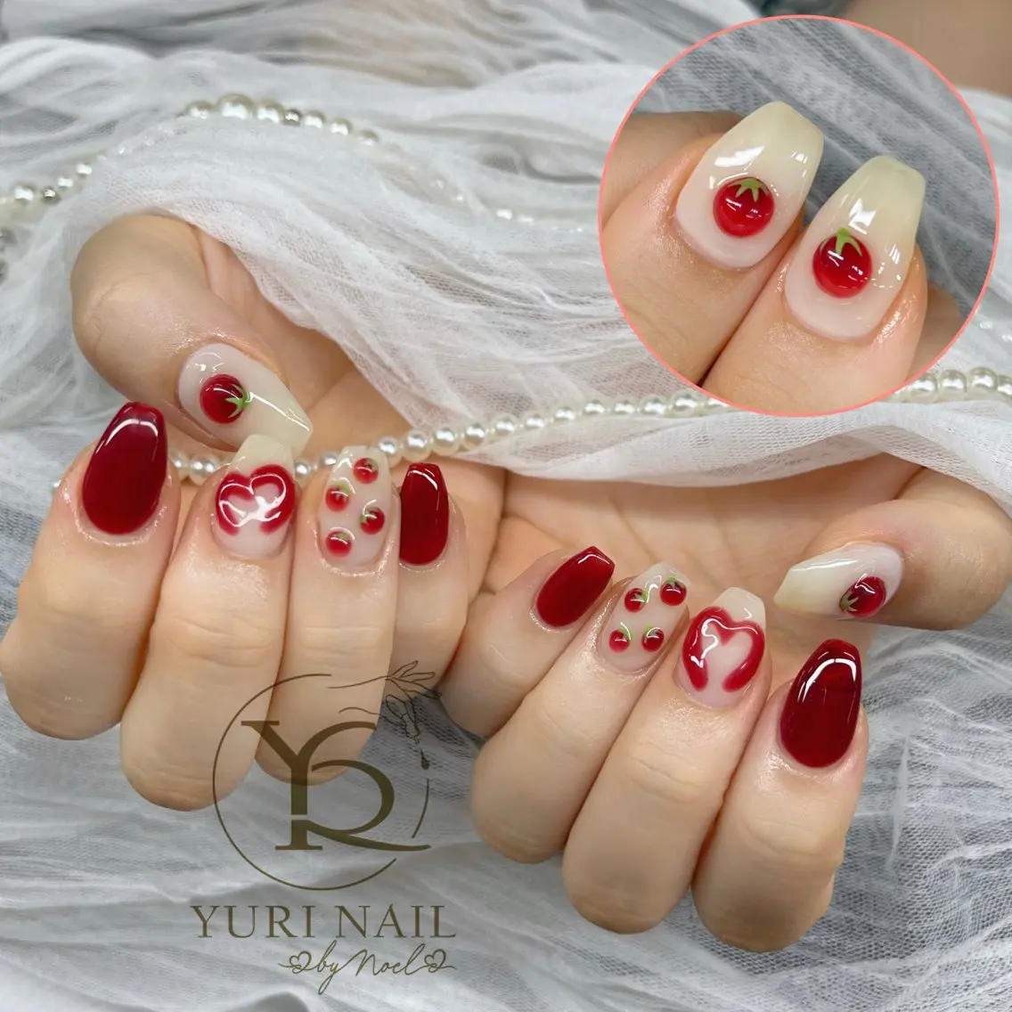 ネイル チークネイル フットネイル フレンチネイル グラデーション キラキラネイル ハンドネイル フットネイル ハンドケア YURI Nail Funabashiのネイルデザイン