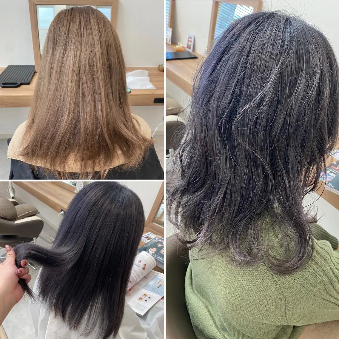 カラー ダブルカラー シルバー 大芝 沙耶のヘアスタイル