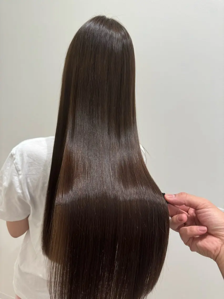 ロング 縮毛矯正 トリートメント 美髪矯正💙ྀི/ 水光髪🫧/ミナルのヘアスタイル