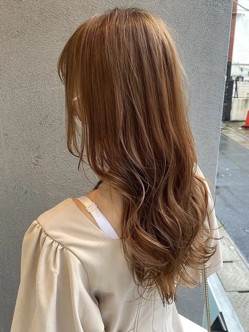カラー ベージュカラー ブリーチ ブラウンカラー 透明感カラー ブリーチなしカラー Venus 神辺店のヘアスタイル