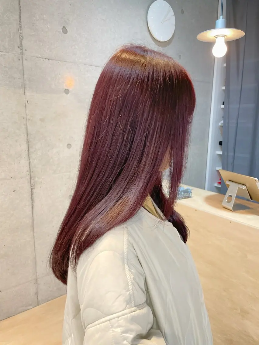 ロング カラー 透明感カラー カット ヘアカラー トリートメント 【表参道】Ruri デジタルパーマのヘアスタイル