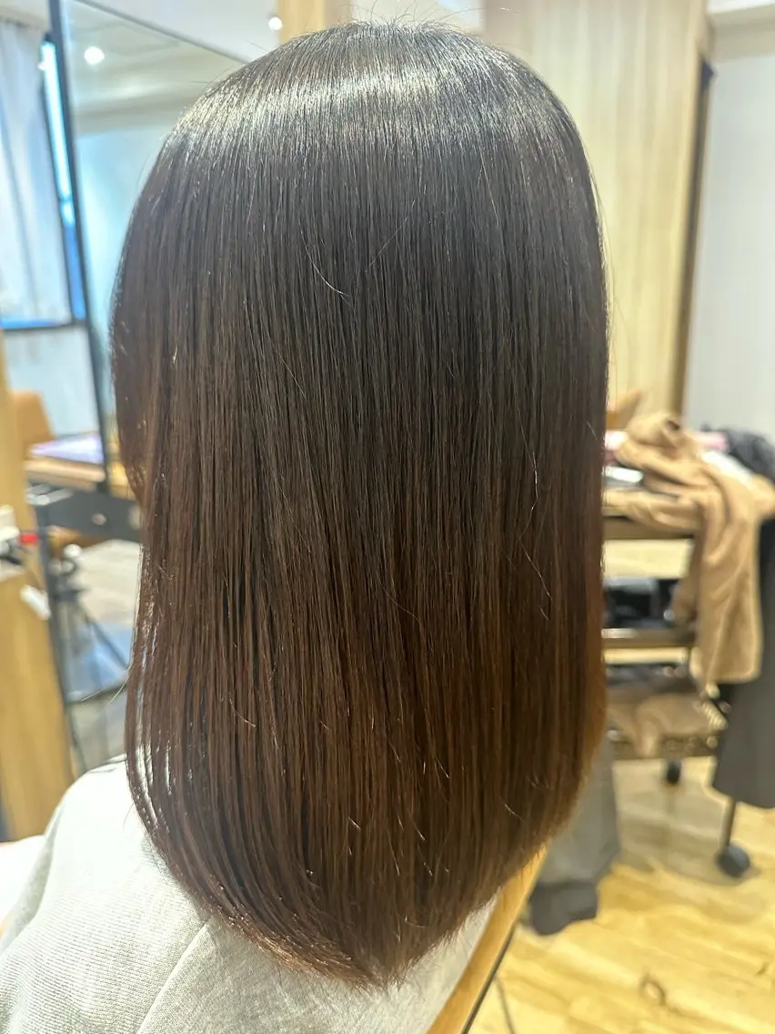 ミディアム パーマ カット 縮毛矯正 ✨✂️Nori ✂️✨のヘアスタイル