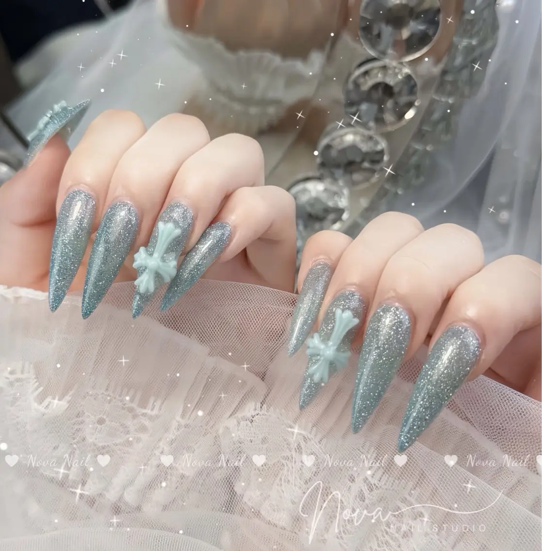 ネイル 韓国ネイル ロングネイル スカルプネイル ワンホンネイル ハンドネイル ハンドケア Kitty Nail Novaのネイルデザイン