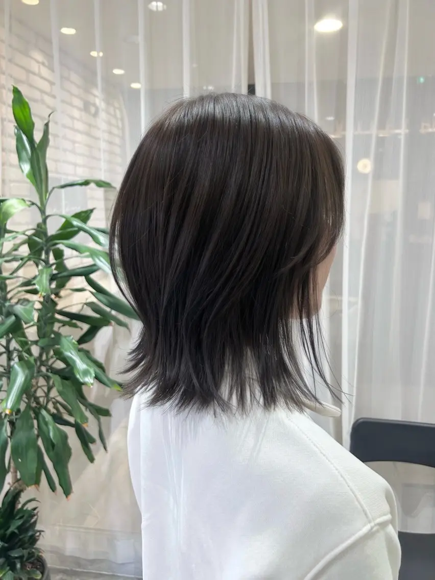 ミディアム カラー 透明感カラー カット ヘアカラー 🤎オリーブカラー× パーマ特化💫森口のヘアスタイル