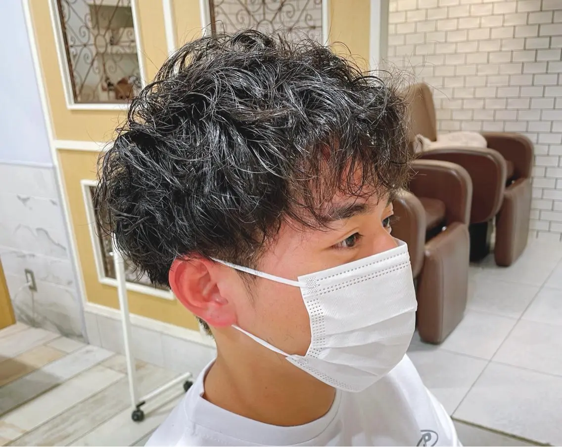 ショート パーマ メンズ カット パーマ すげさやか ✨メンズカットパーマのヘアスタイル