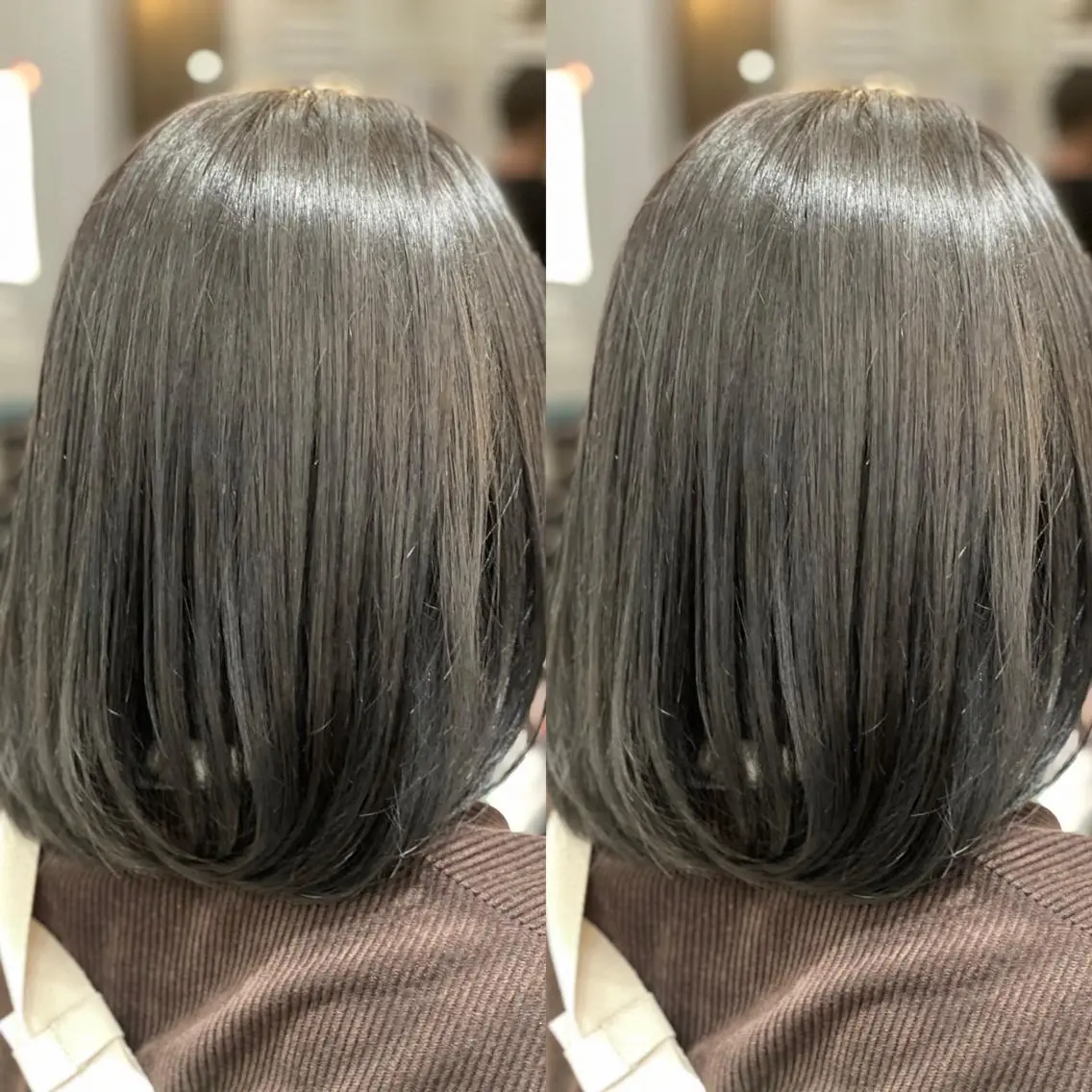 セミロング カラー ブリーチ グレージュ Snaly カラー特化ページのヘアスタイル