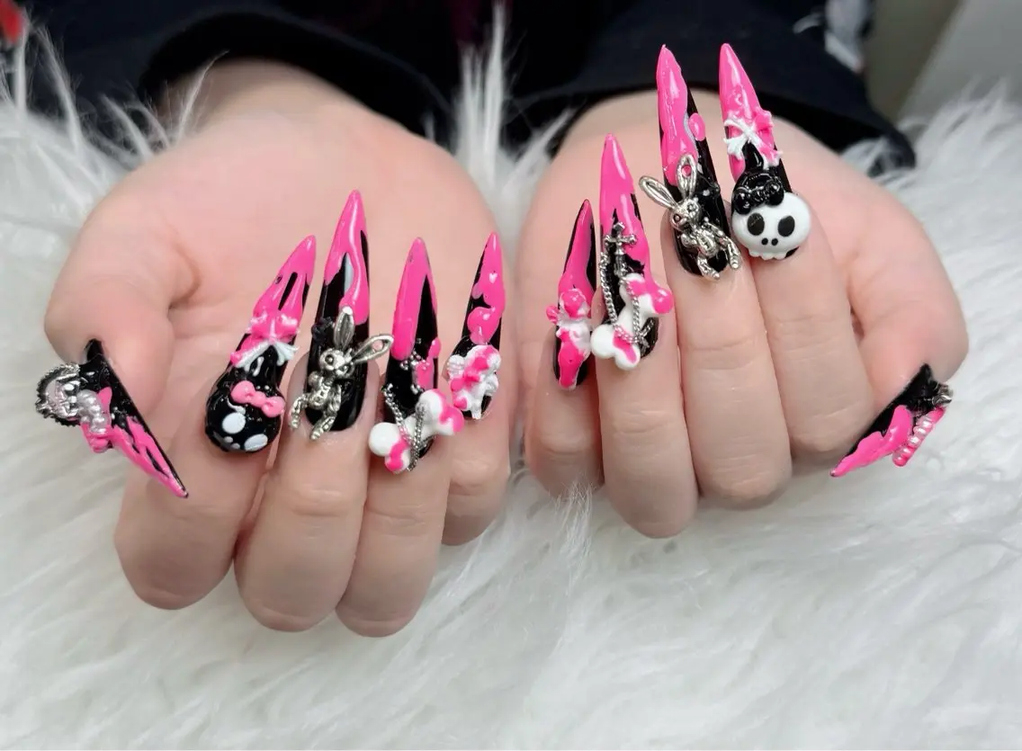 ネイル チークネイル 長さ出し フラッシュネイル フレンチネイル グラデーション ハンドネイル Lenie Nail Salonのネイルデザイン