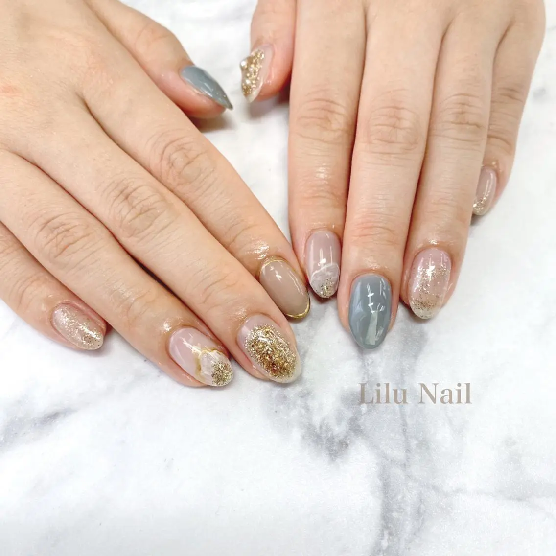 ネイル ニュアンスネイル モチの良さ◉ フィルインネイル♡のネイルデザイン