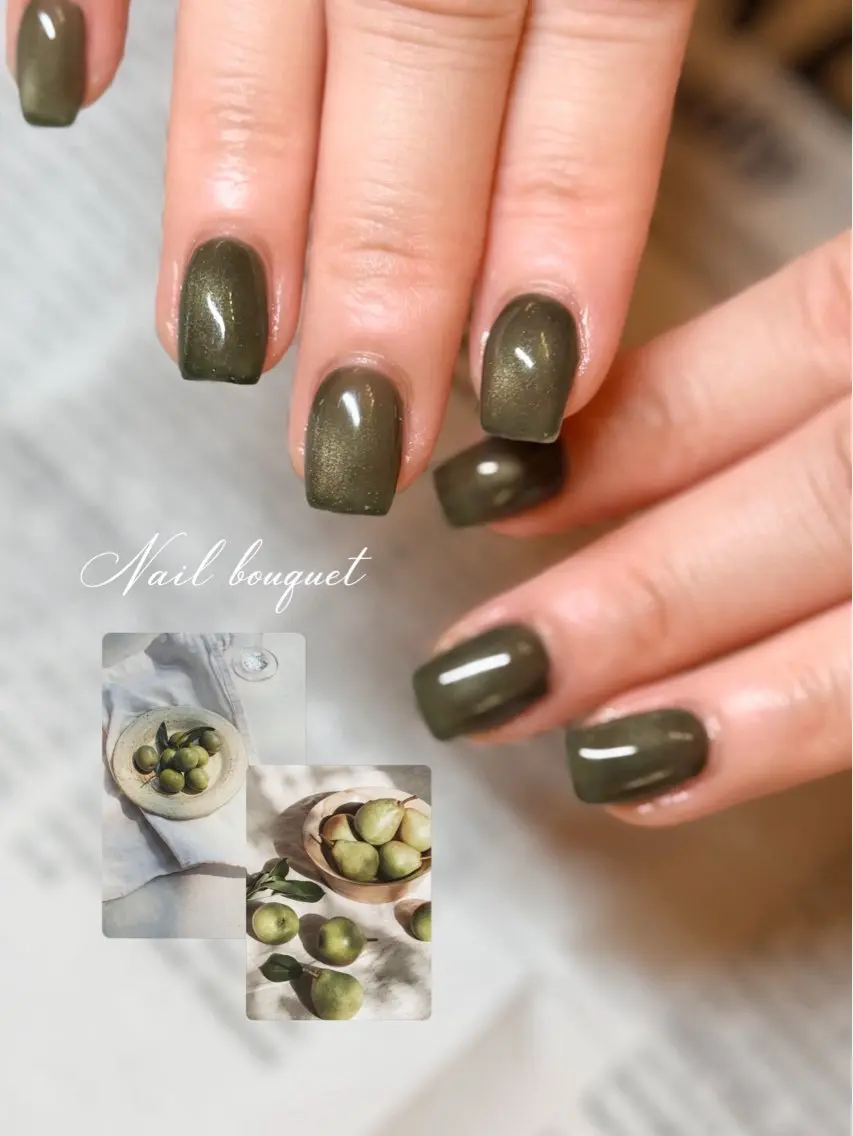 ネイル カジュアル フレンチネイル ガーリー キラキラネイル マグネットネイル ハンドネイル Nail bouquetのネイルデザイン
