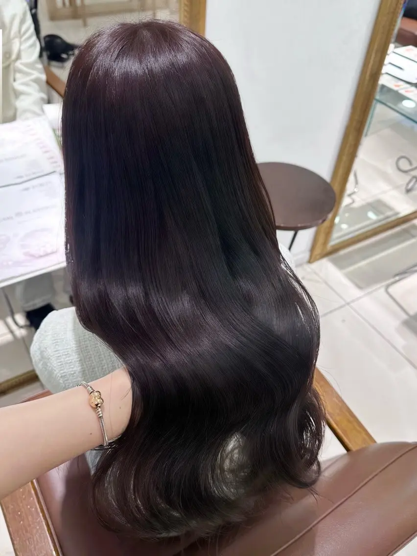 ロング カラー グレージュ ラベンダーカラー ラベンダーグレージュ ラベンダーグレー ヘアカラー トリートメント 髪質改善艶カラー🩶 Nanako ⟡.·のヘアスタイル