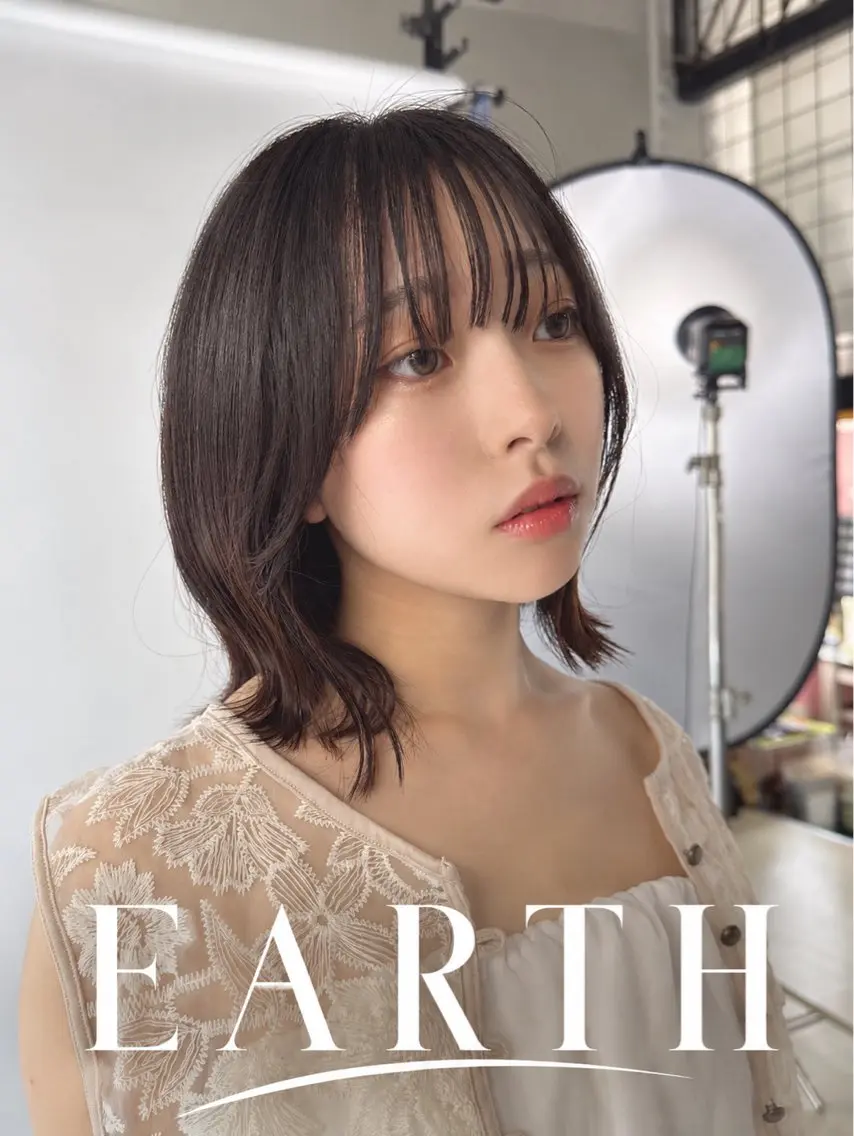 セミロング ヘアカラー EARTH浜町 /梅本琉衣のヘアスタイル