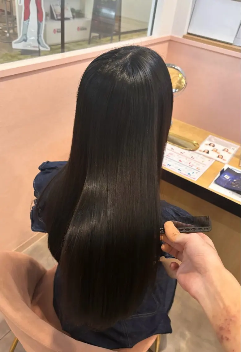 ロング 縮毛矯正 髪質改善 田中大貴のヘアスタイル