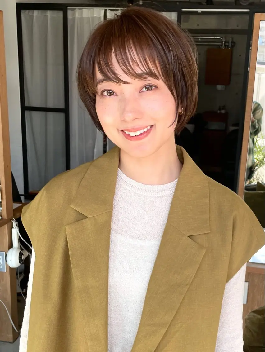 ショート カラー カット トリートメント ヘッドスパ FERIA池田 田岡啓佑のヘアスタイル