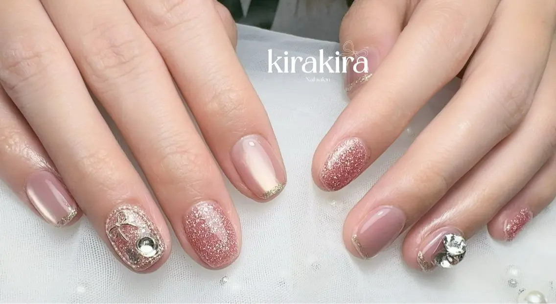 ネイル フットネイル キラキラネイル シンプルネイル Kirakira Nail salonのネイルデザイン