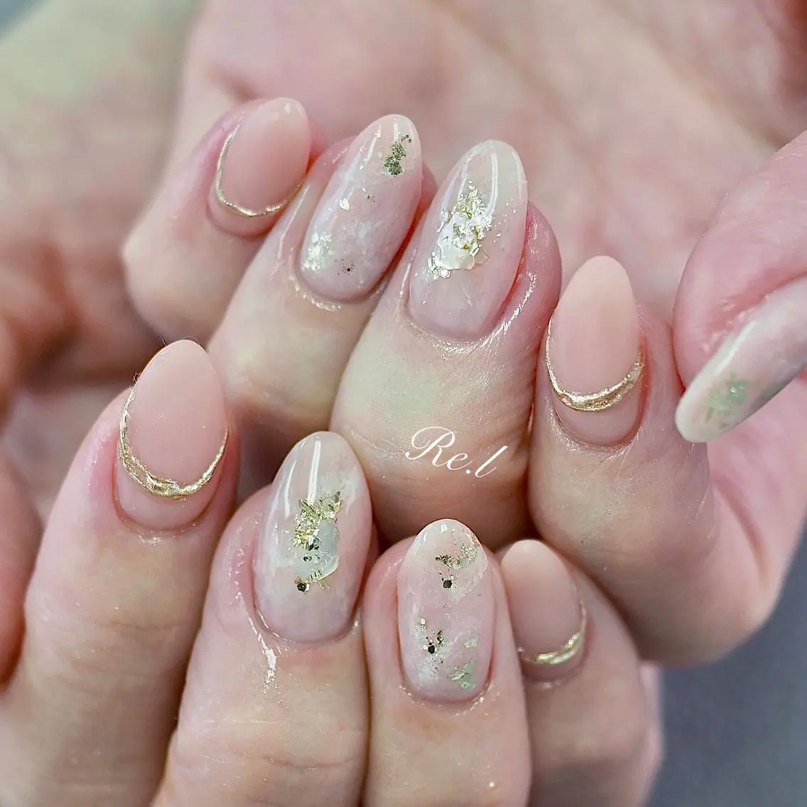 ネイル ニュアンスネイル モチの良さ◉ フィルインネイル♡のネイルデザイン