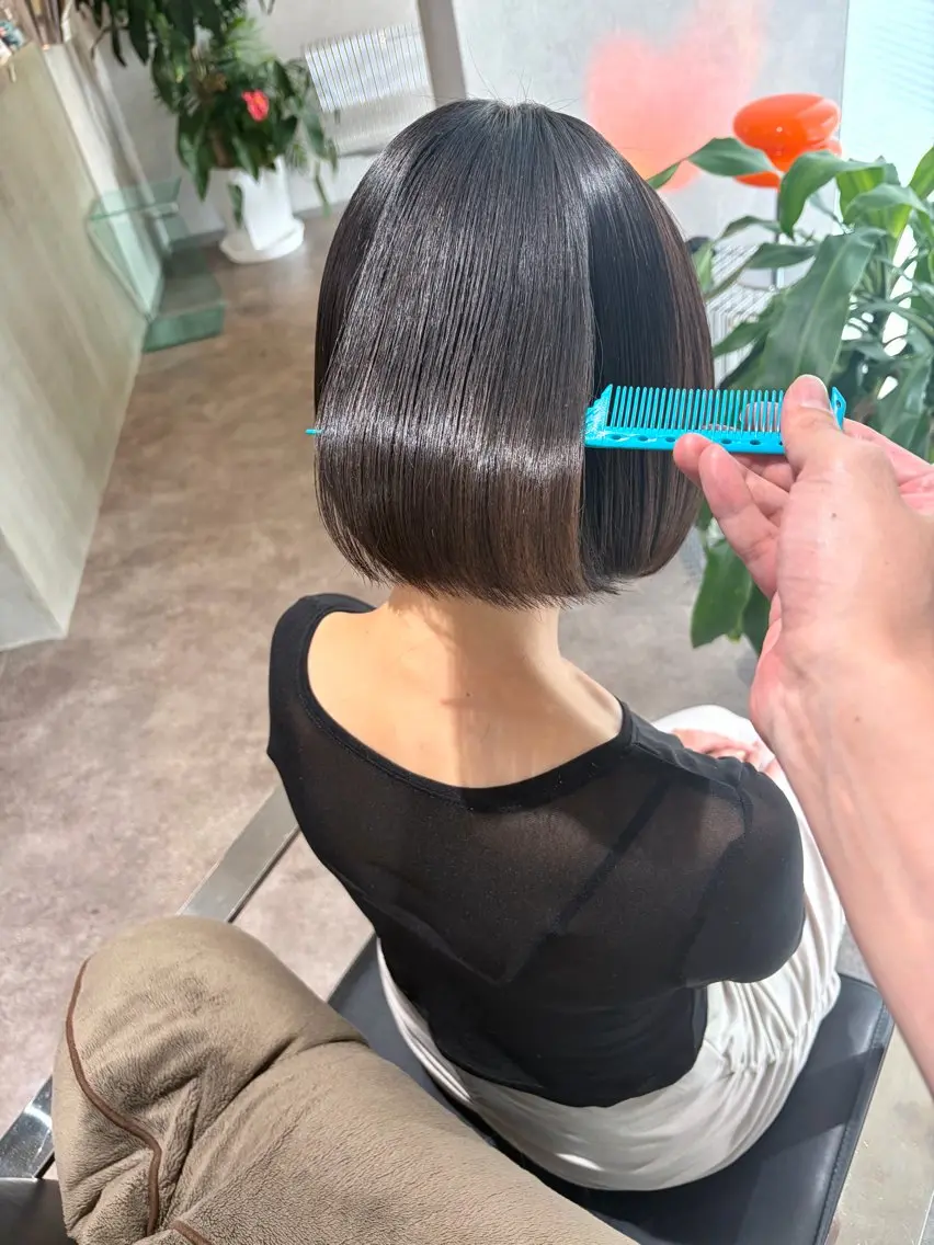 ショート 髪質改善 縮毛矯正 カット ヘアカラー 縮毛矯正 トリートメント 城慎太郎 大濠/レイヤーカットのヘアスタイル