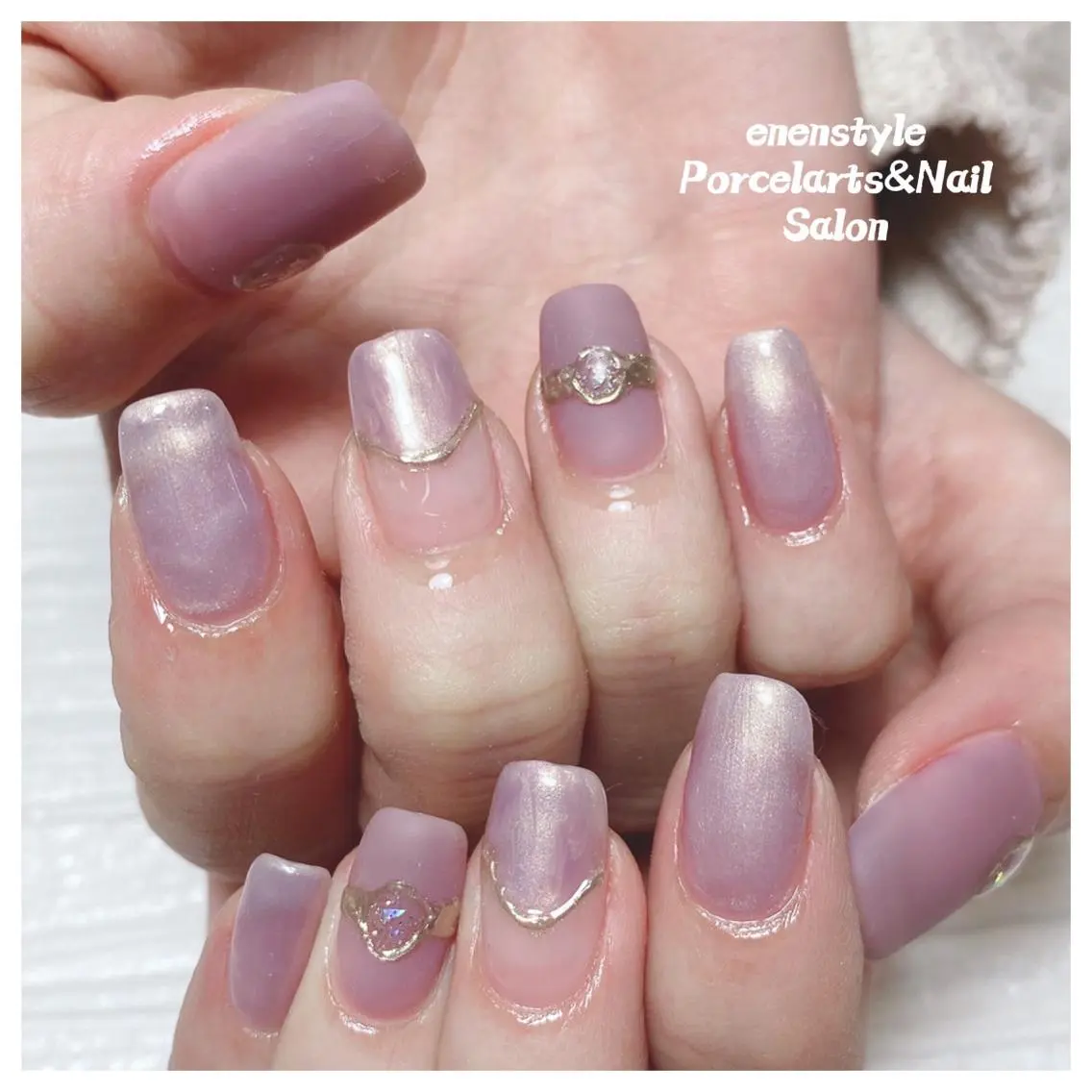 ミディアム ネイル 🐾enen style 🐾のネイルデザイン