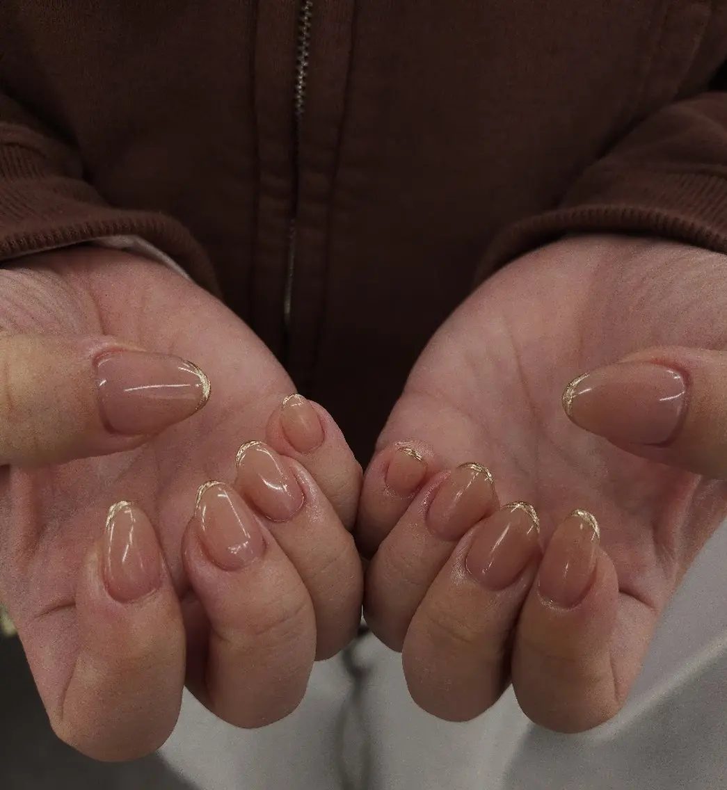 ネイル フレンチネイル ジェルネイル ミラーネイル パラジェル シンプルネイル puku nail 🌼kazu🌼のネイルデザイン