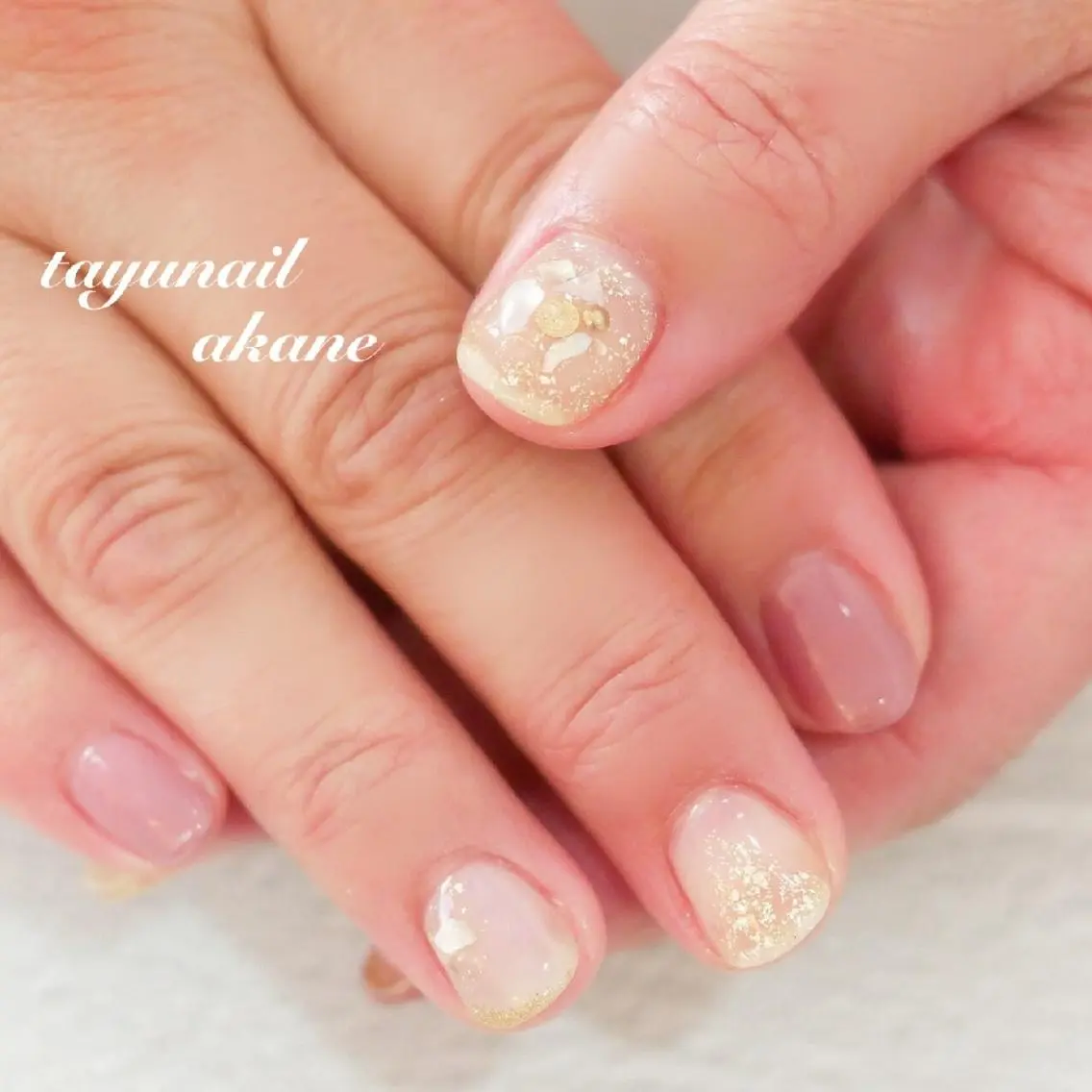 ネイル アートネイル ブルー ジェルネイル キラキラネイル ラメ(グリッター) ネイルサロン 【たゆnail】のネイルデザイン