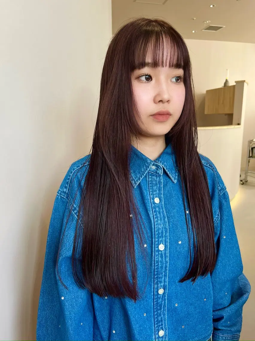 ロング カラー レッドカラー 平尾✨ブリーチ&ダブ ルカラー✨Tommyのヘアスタイル