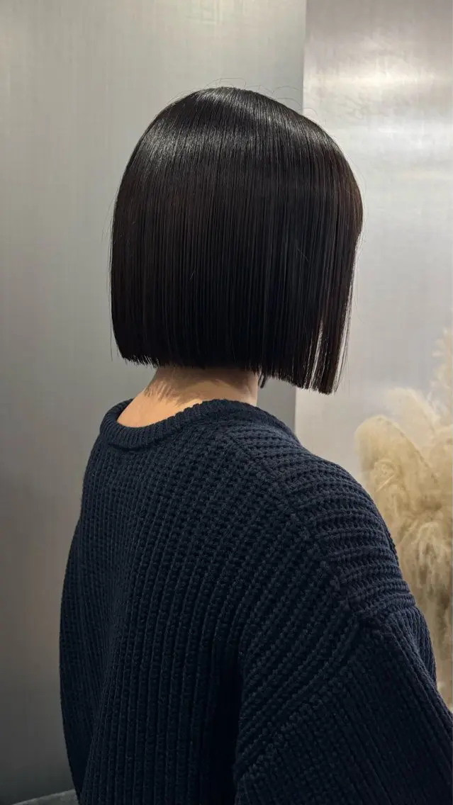 ミディアム カット 縮毛矯正 トリートメント 川田大輝 ナチュラルモードのヘアスタイル