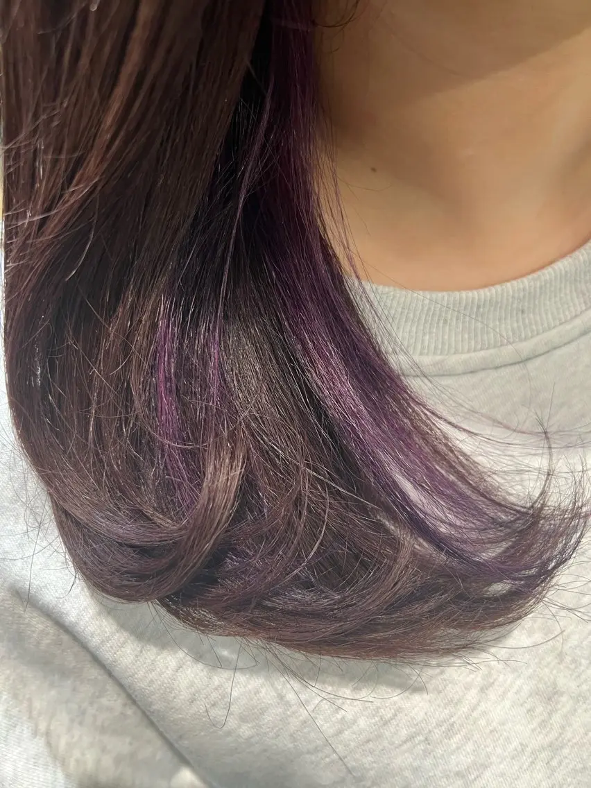 セミロング カラー ハイライトカラー ハイライト ヘアカラー トリートメント ヘッドスパ カラースペシャリスト しょう🧑🏼‍🎨のヘアスタイル