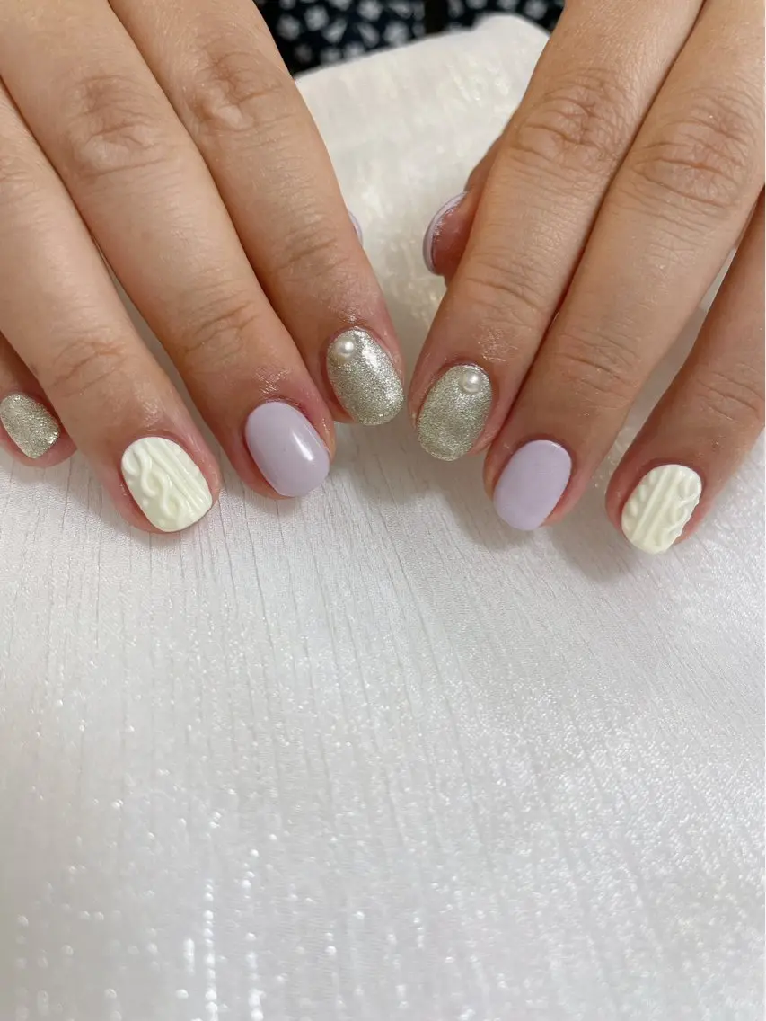 ネイル オーロラネイル ブルー フットネイル フレンチネイル ジェルネイル kiki nail たまプラーザのネイルデザイン