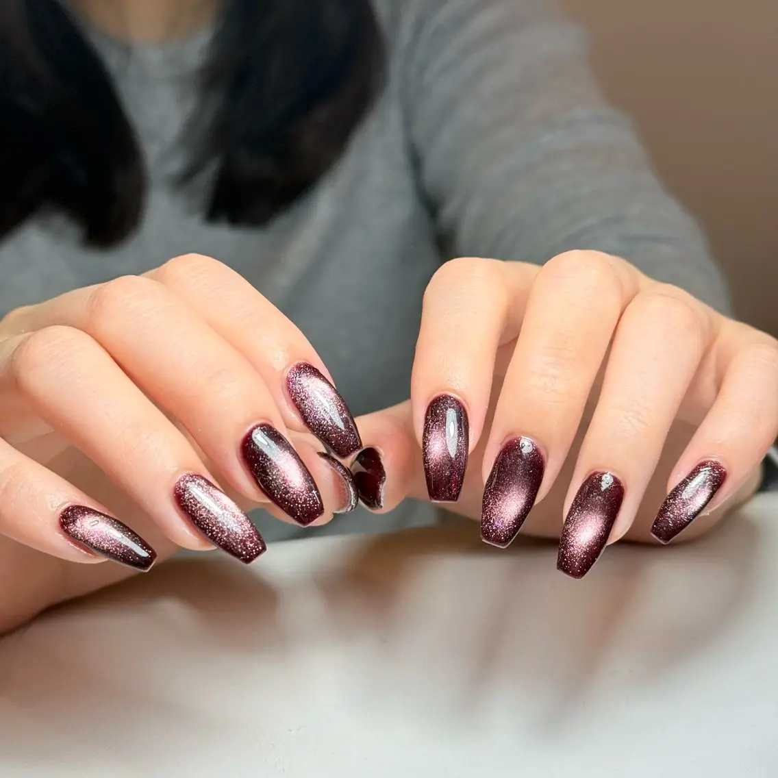 ネイル チークネイル フレンチネイル グラデーション キラキラネイル 韓国ネイル ハンドネイル Risa_ Nailのネイルデザイン