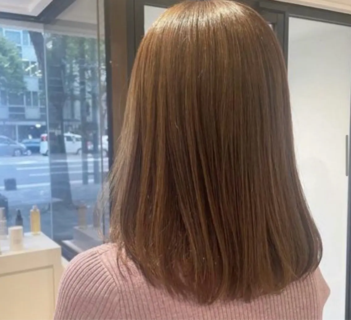 セミロング ヘアカラー knock RIHOのヘアスタイル