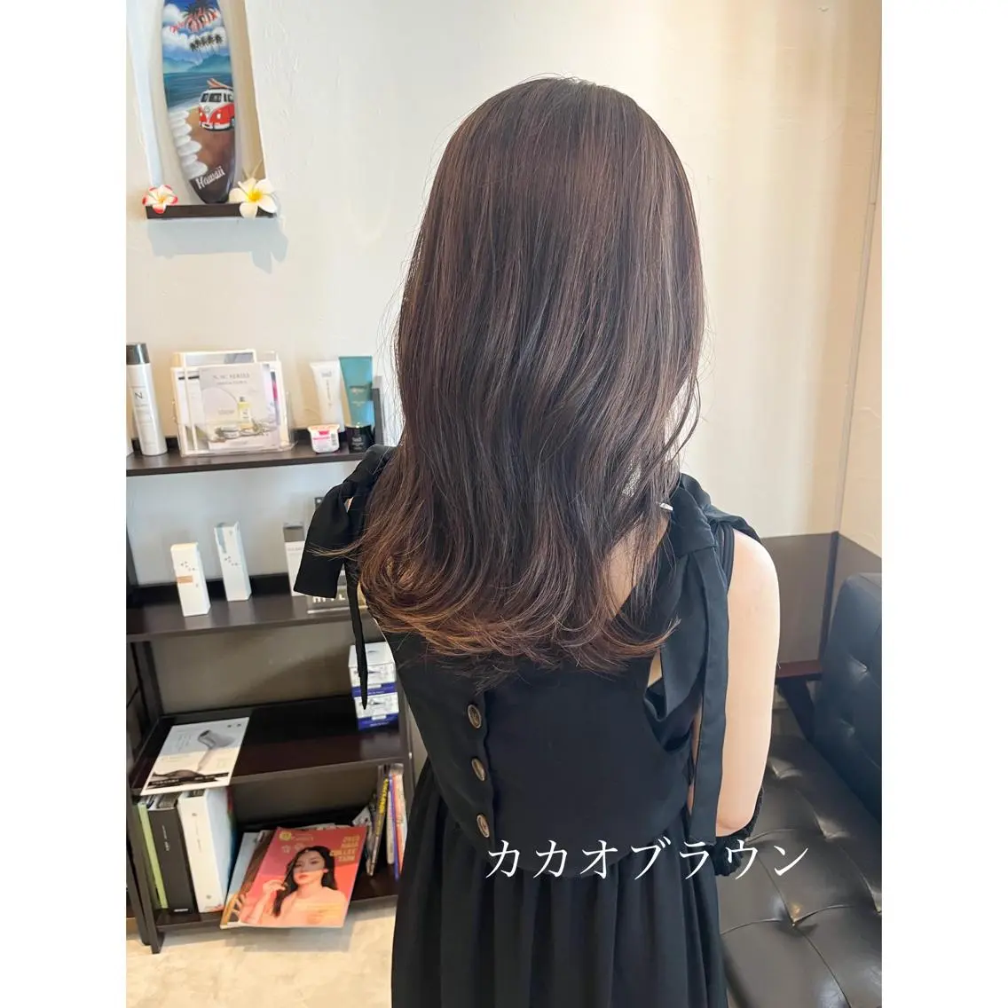 セミロング カラー 坂井田 浩樹のヘアスタイル
