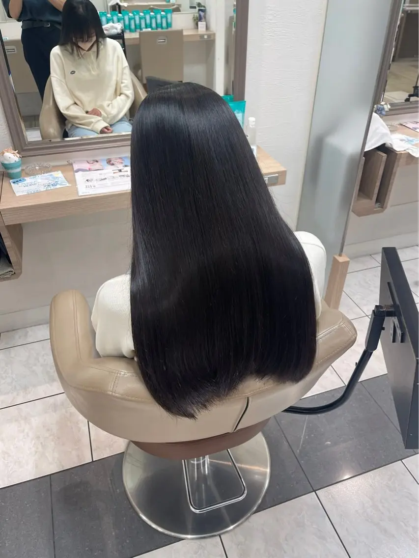 ロング カラー 縮毛矯正 🍒Ash国立 阿部妃南🍒のヘアスタイル