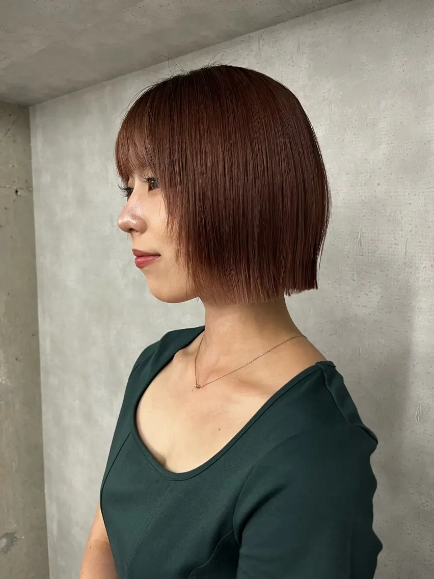 ミディアム ボブ 外ハネヘア anon Loemのヘアスタイル